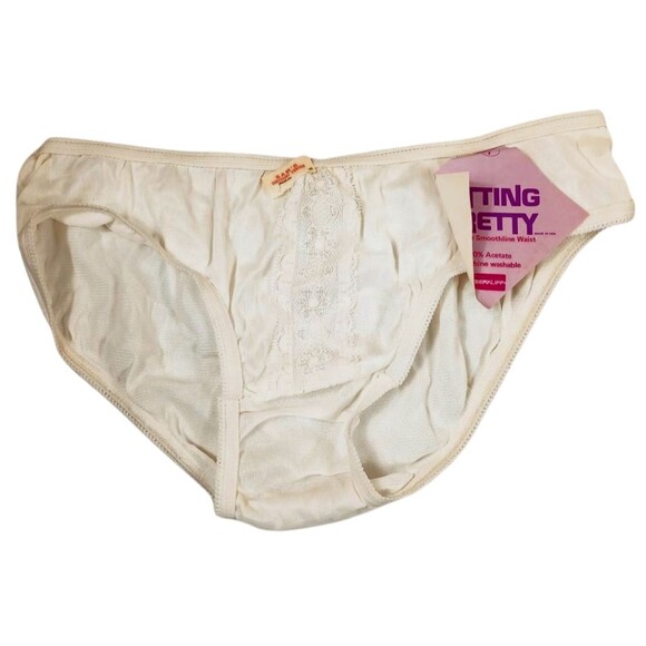 3 Vintage Berkliff Size 7 Beige Sheer 70s Panties - New with Tags Made in USA - Picture 9 of 11